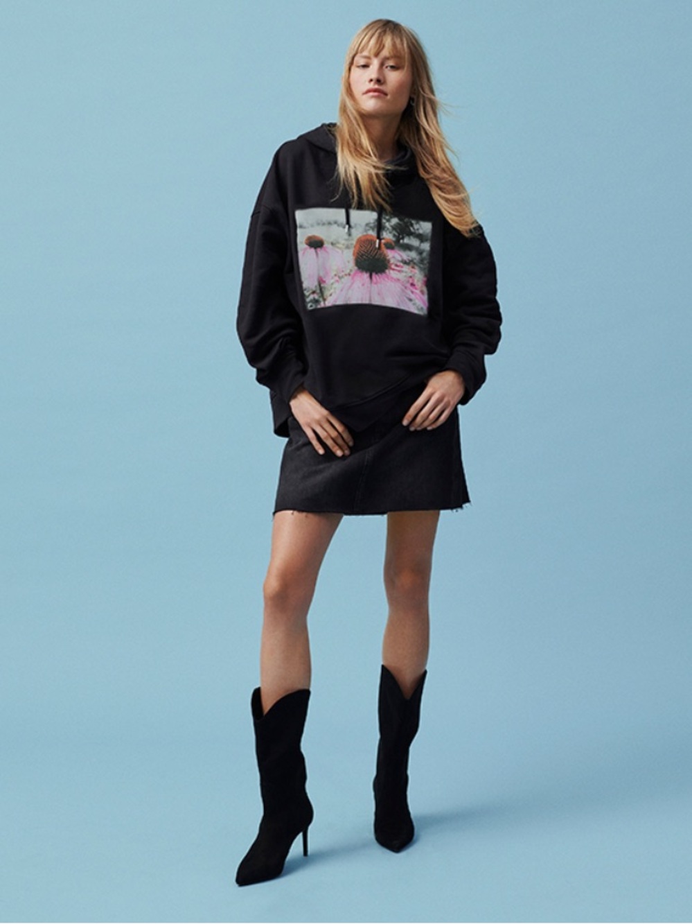 H&M x Helena Christensen Floral Photo Hoodie. Size: Small. Excellent condition